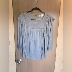 Knox Rose Top- Dusty Blue